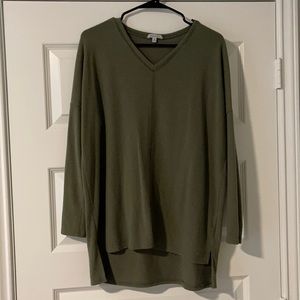 White Birch | L/S Olive Green Sweater